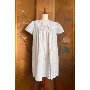 Vintage cotton pajama set with flowers, size M